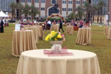 tabletop flower arrangement