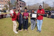 group photo with award winner